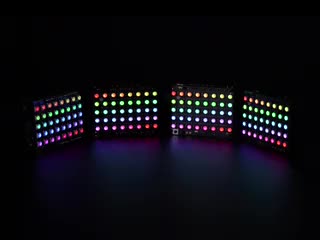 Various RGB and RGB NeoPixel shields animating colors