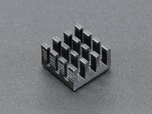 Square aluminum heat sink with 16 fins