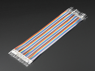 Angled shot of Premium Male/Male Raw Jumper Wires - 40 x 6 (150mm)
