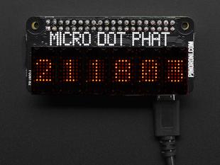 Front view of aPimoroni Micro Dot pHAT with Included LED Modules - Red that reads "211803"