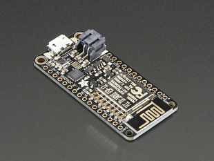 Angled shot of rectangular microcontroller.