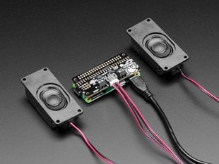 Angled shot of an assembled Stereo Bonnet Pack for Raspberry Pi Zero W - Includes Pi Zero W. 