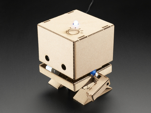 Angled shot of an assembled IBM TJBot – A Watson Maker Kit.