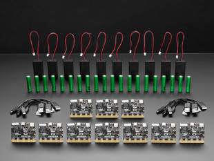 Shot of micro:bit V1 Club (10-Pack) with batteries, battery holders & USB cables