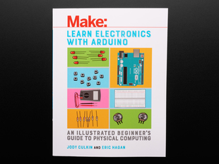 Front cover of a "Make: Learn Electronics with Arduino" book. 