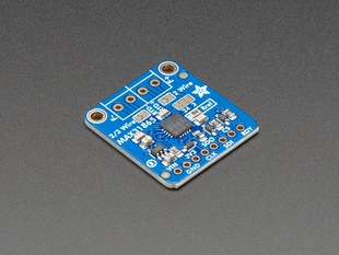 Angled shot of a Adafruit PT1000 RTD Temperature Sensor Amplifier. 