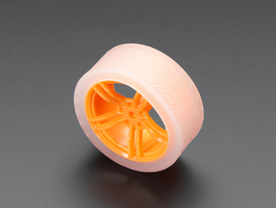 Orange and Clear TT Motor Wheel for DC Gearbox Motor