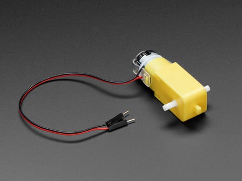 DC Gearbox Motor - TT Motor with two long wires and yellow body