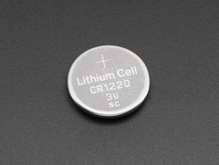 Angled shot of CR1220 12mm Diameter - 3V Lithium Coin Cell Battery - CR1220.