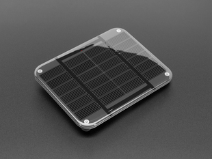 Angled shot of a Small 6V 1W Solar Panel - Black