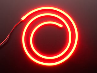 Coil of neon-looking red light