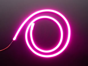 Coil of neon-looking pink light