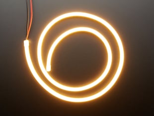 Coil of neon-looking warm white light