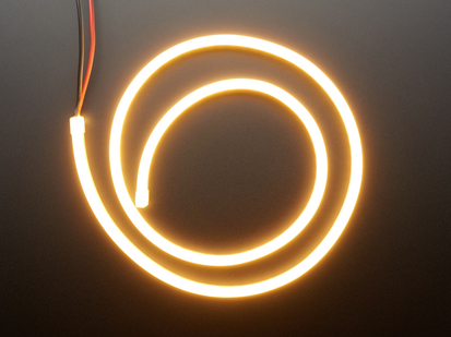 Coil of neon-looking warm white light
