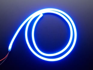 Coil of neon-looking blue light
