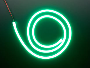 Coil of neon-looking green light
