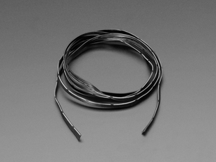 A coiled Silicone Cover Stranded-Core Ribbon Cable - 4 Wires 1 Meter Long