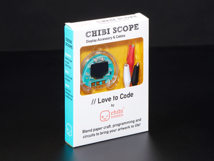 Angled shot of Love to Code Chibi Scope packaging.