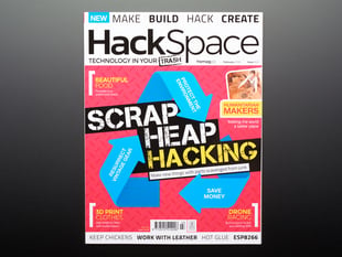 Front cover of HackSpace Magazine Issue #3 - February 2018. Scrap Heap Hacking.