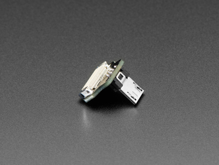 Front view of DIY USB Cable Parts - Right Angle Micro B Plug Up.