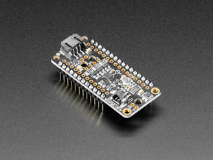 Angled shot of a Assembled Adafruit Prop-Maker FeatherWing.