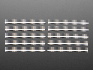 Break-away 0.1 inch 36-pin strip male header - White plastic