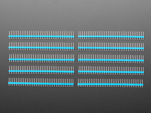 Break-away 0.1 inch 36-pin strip male header - Blue plastic