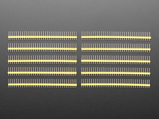 Break-away 0.1 inch 36-pin strip male header - yellow plastic