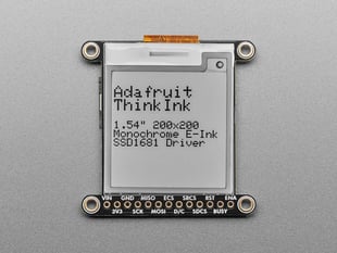 Front of E-Ink display with monochrome graphic and "1.54 inch E-Ink Monochrome" text