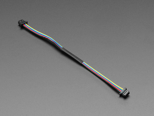 Angled shot of STEMMA QT / Qwiic JST SH 4-pin Cable.
