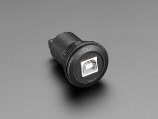 USB Round Panel Mount Plug showing front port