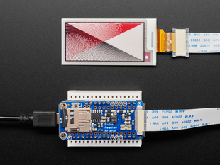 24-pin eInk / ePaper Extension Cable connecting Featherwing to Tri-color display