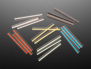 Break-away 0.1 inch 36-pin strip male headers in Various Color plastic