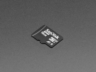 Angled shot of 16GB Micro SD Card with NOOBS 3.1