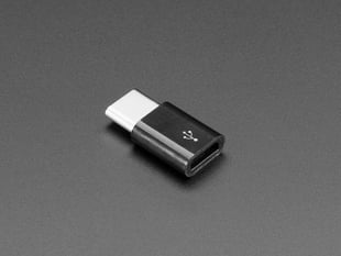 Angled shot of Micro B USB to USB C Adapter.