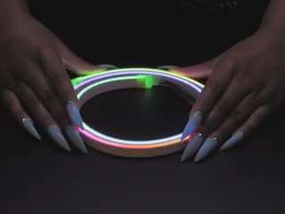 Hand flexing Flexible Silicone Neon-like Skinny NeoPixel LED Strip