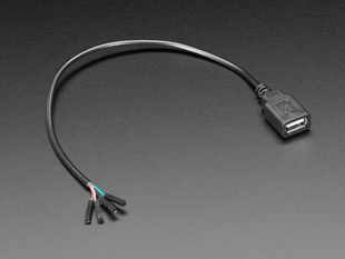 USB Type A Socket Breakout Cable with Premium Female Jumpers