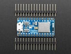 Top view of Adafruit ItsyBitsy nRF52840 Express - Bluetooth LE between 2 16-pin headers.