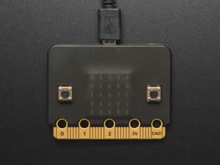 Video of a pulsating heart on a micro:bit covered in a Translucent Snap-on Case - Black 