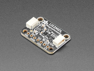 Angle shot of Adafruit Triple-axis Magnetometer - LIS2MDL with tan connectors 