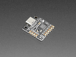 Angled shot of Serpente - Tiny CircuitPython Prototyping Board - USB C Socket