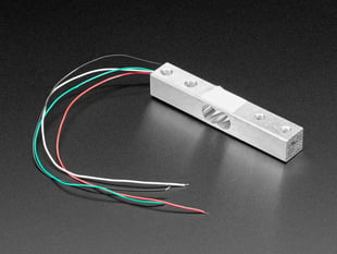 Angled shot of a Strain Gauge Load Cell - 4 Wires - 10Kg. 