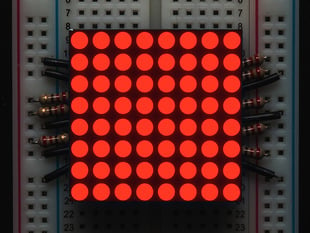Small 1.2" 8x8 Ultra Bright Red LED Matrix.