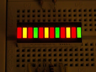 Lit up Bi-Color (Red/Green) 12-LED Bargraph