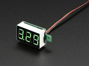 Angled shot of a Mini 2-wire Volt Meter.