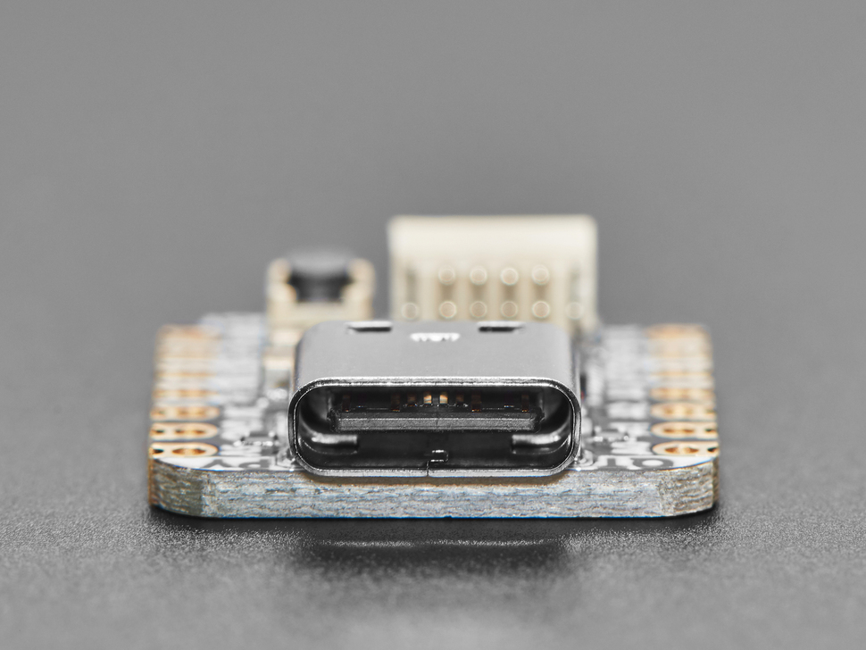 Close-up of USB C port.