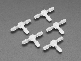 Five T-Connectors For Silicone Tubing 