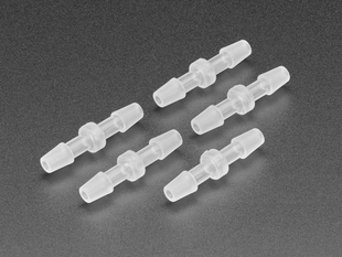 Five 2-Prong Barbed Fitting Connectors for Silicone Tubing