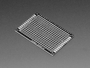 Angled shot of single Universal Proto-board PCB 4cm x 6cm