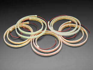 Multiple coils of Flexible LED Strip in Various Colors